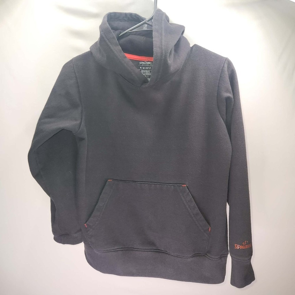 Spalding Youth Black Performance Pullover Hoodie Size Medium 10/12